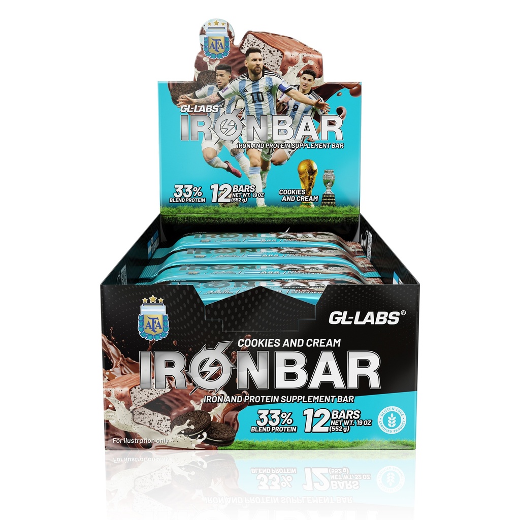 IRON BAR COOKIES AND CREAM X 12