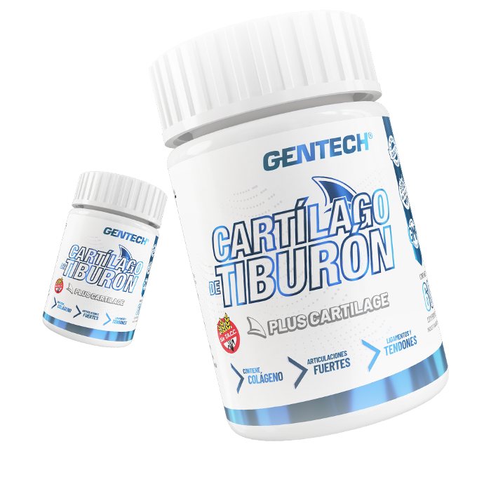 Cartílago de tiburón anti inflamatorio natural Gentech Suplementos Deportivos