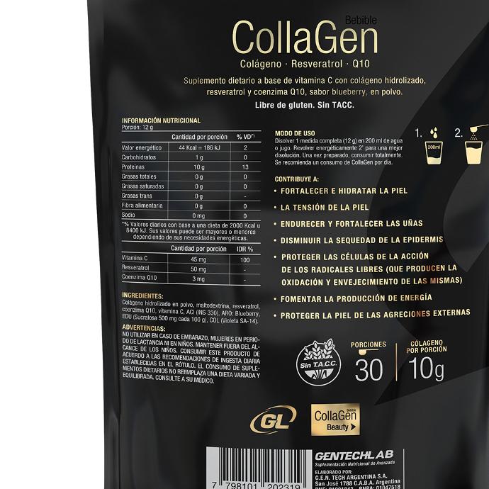 Collagen Colageno Hidrolizado Gentech Suplementos Deportivos 