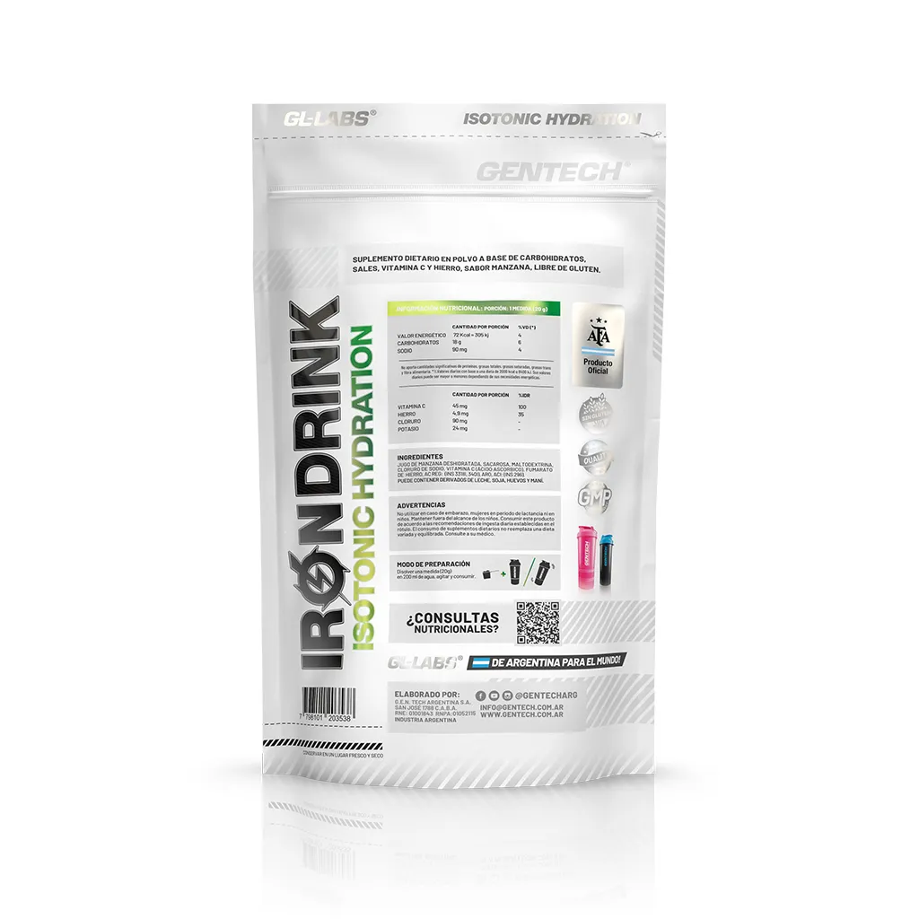 IRON DRINK BEBIDA ISOTONICA | GenTech Suplementos AFA