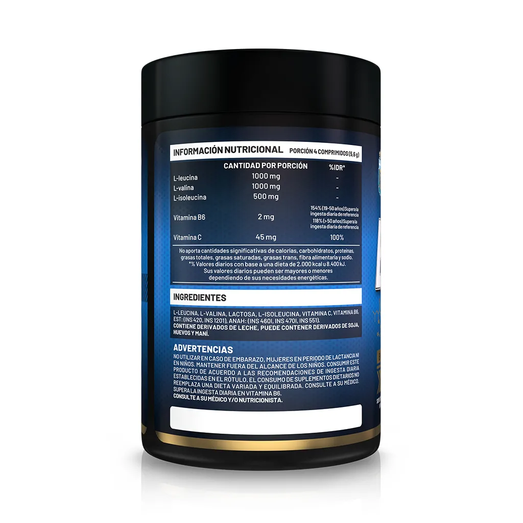 Tabla nutricional BCAA 4000 AMINOACÍDOS GENTECH | GenTech AFA