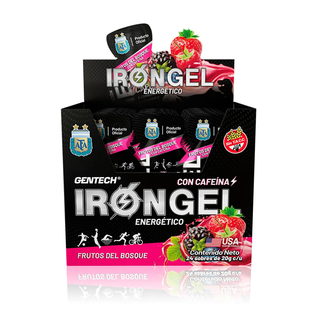 [GTIGFB024] Iron Gel Cafeína AFA x 24 (Frutos del Bosque)