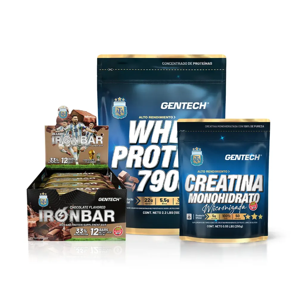 [KITGT0007] KIT 7 KIT 4 WHEY PROTEIN + CREATINA + IRON BAR