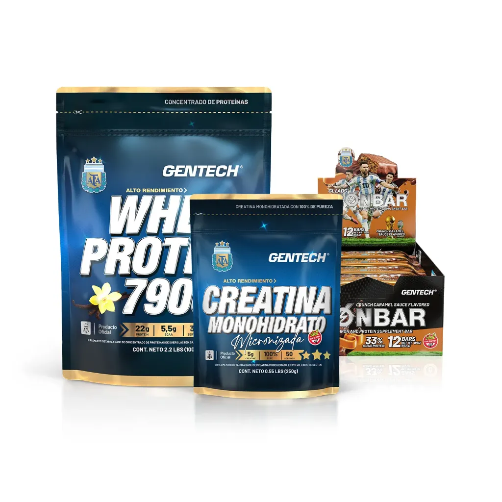 [KITGT0009] KIT 9 WHEY PROTEIN + CREATINA + IRON BAR