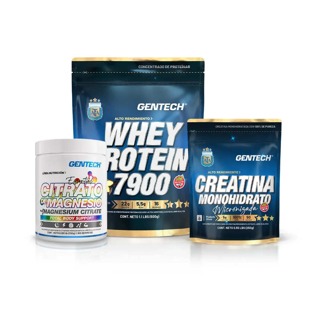 KIT 15 Creatina 250 g + Whey Protein + Magnesio