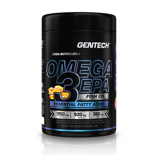 [GTO3EPA60] OMEGA 3 EPA & DHA GENTECH x 60 CAPSULAS